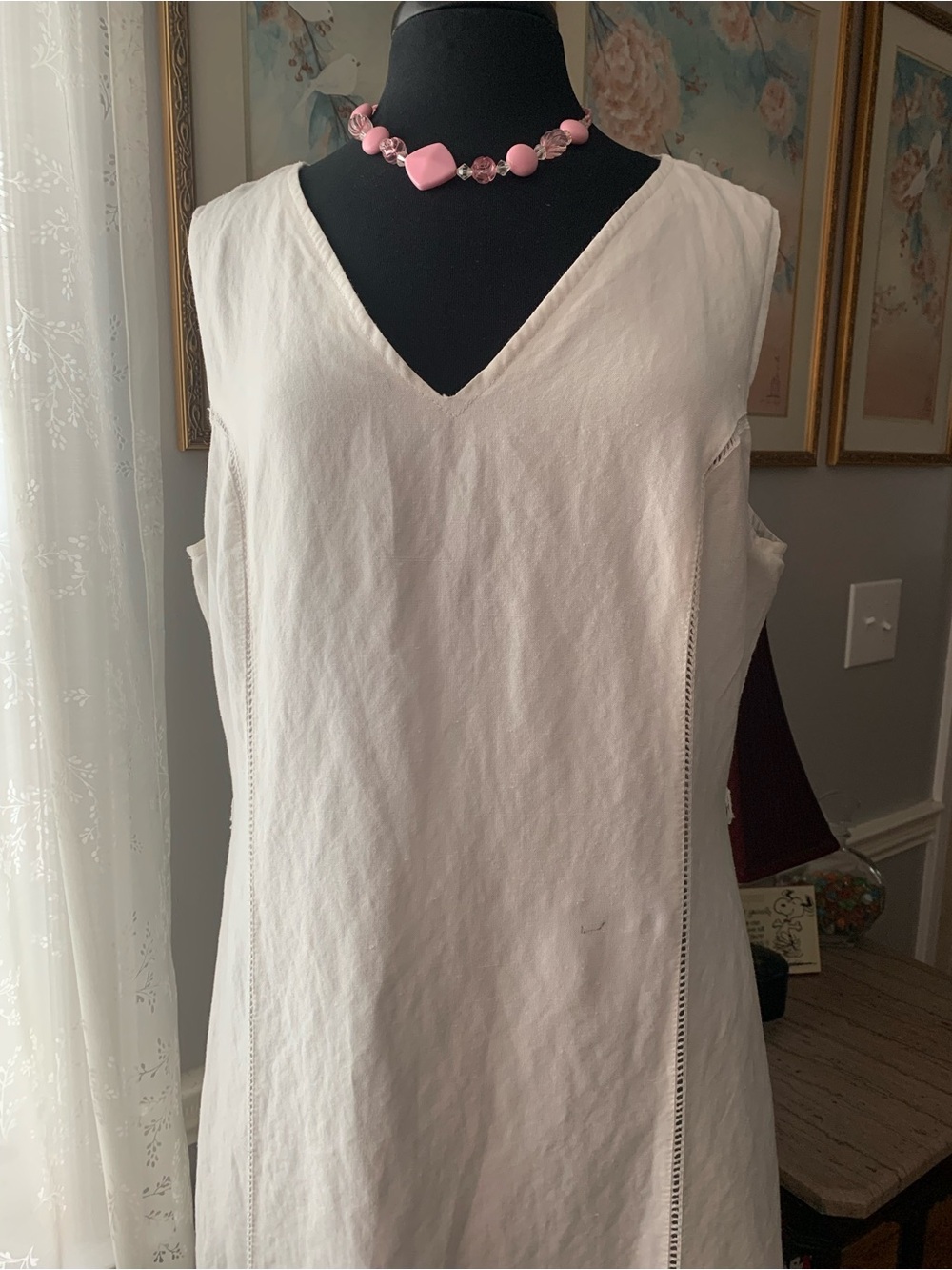 Ashley Stewart V-Neck Sleeveless Sheath Maxi Dress
